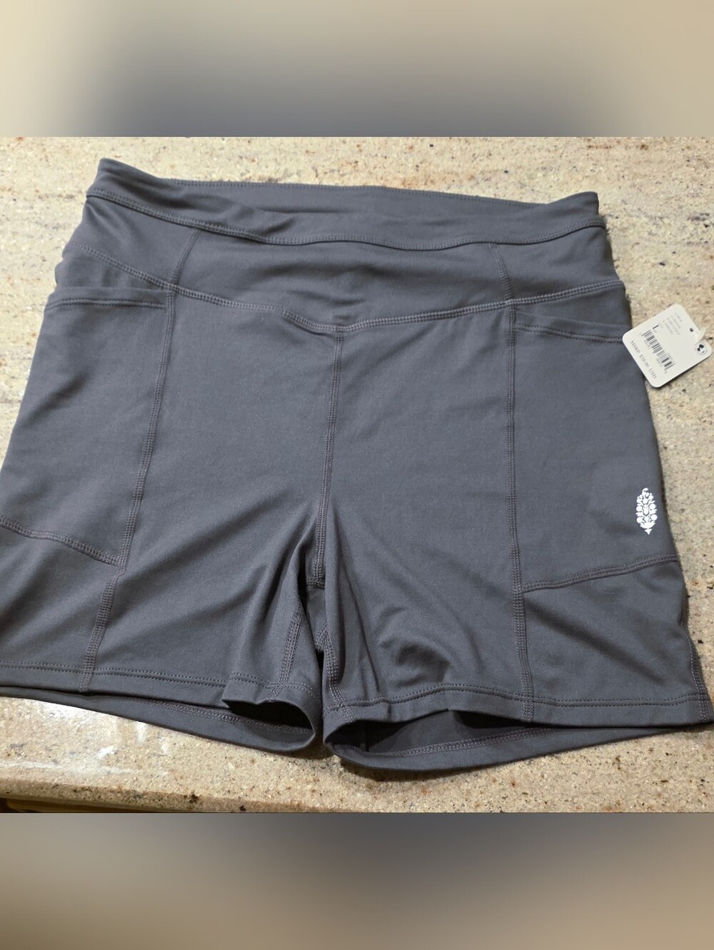 Free People FP Movement Odessa Pocket Shorts Charcoal Large NWT